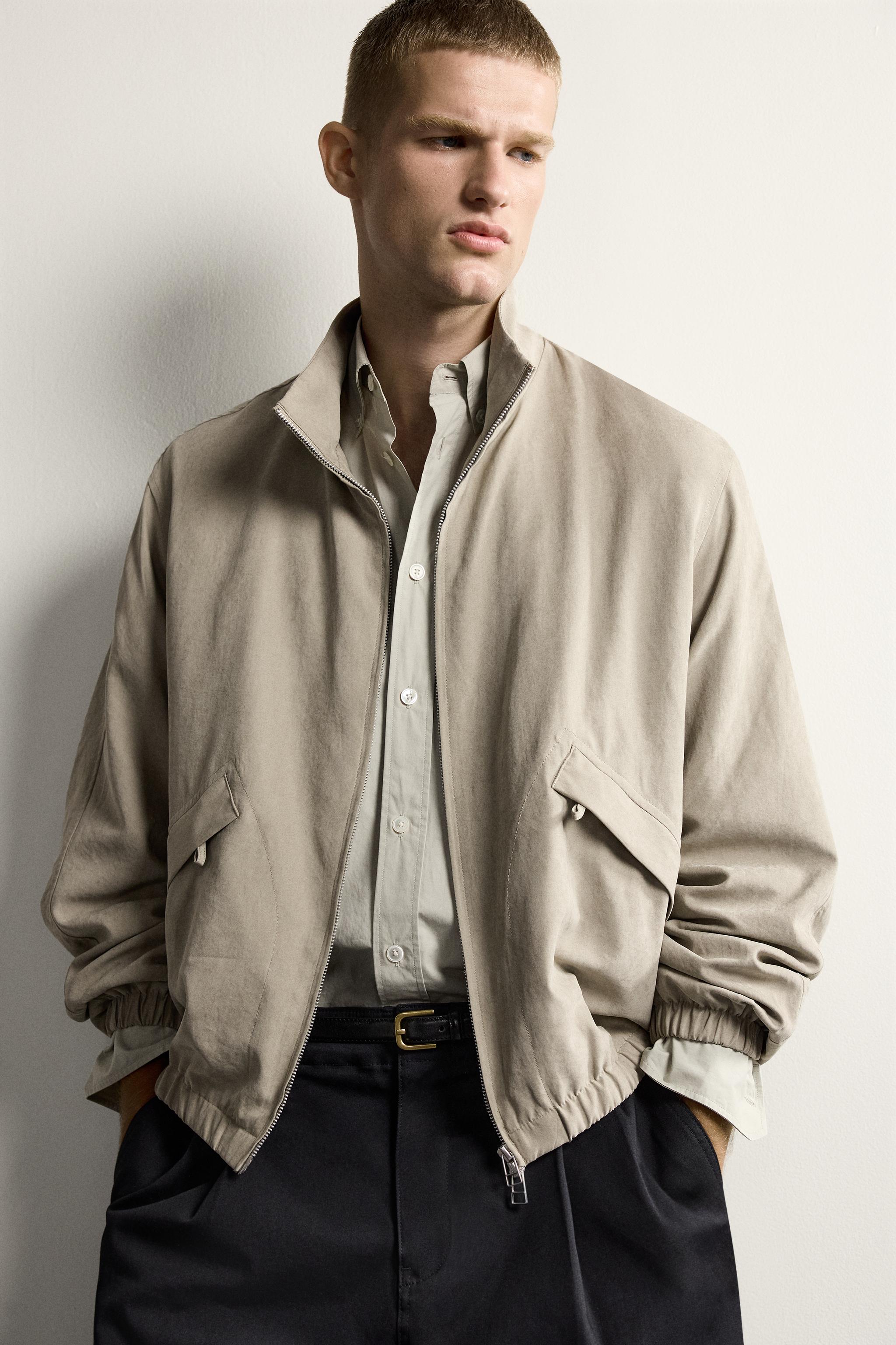 BLOUSON BOMBER RELAXED FIT EFFET DAIM